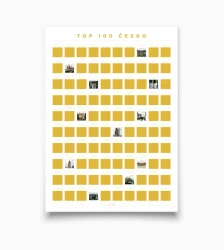 Stierací plagát TOP 100 Česko Stierací plagát TOP 100 Česko