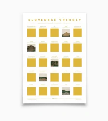 Stierací plagát Slovenské vrcholy Stierací plagát Slovenské vrcholy