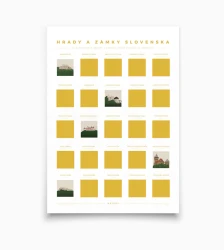 Stierací plagát TOP 25 hradov a zámkov Stierací plagát TOP 25 hradov a zámkov